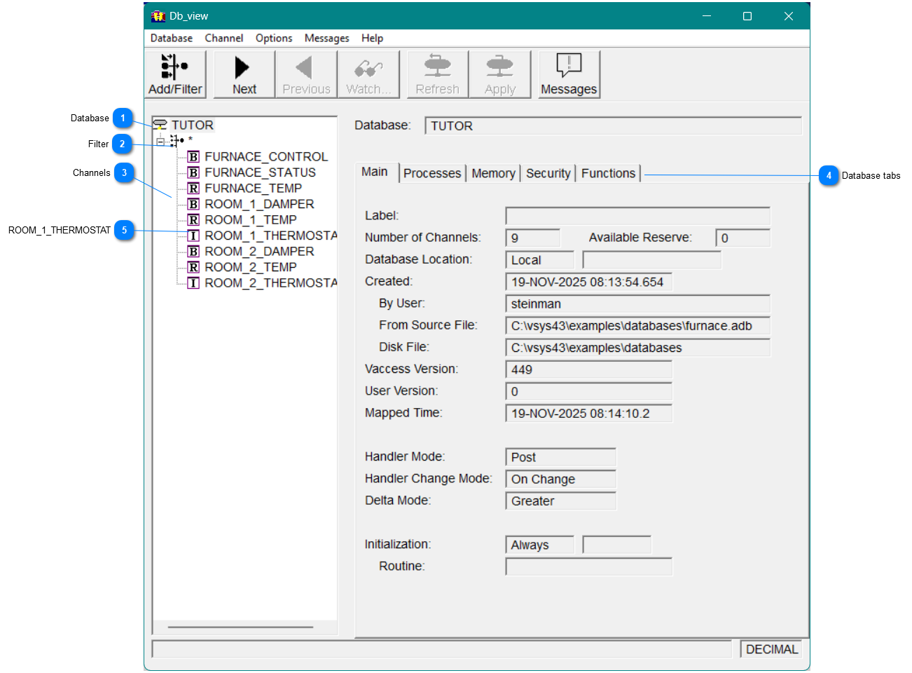 Running Db_view